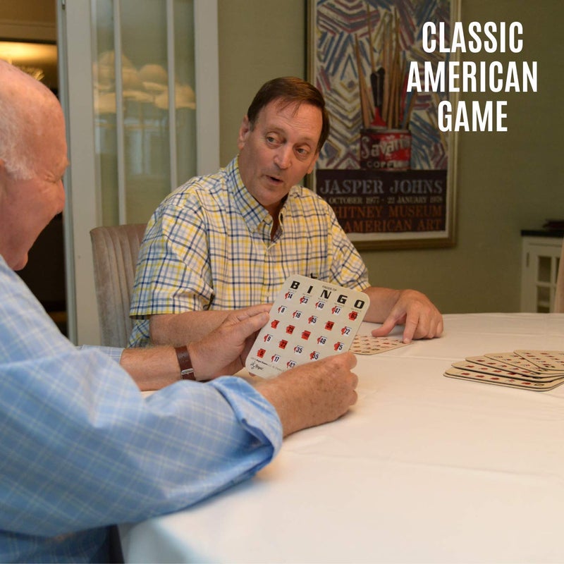Regal Games Regal Bingo 25 Bingo Cards with Sliding Windows & Master Board Bulk Kit - Reusable Bingo Game Set for Adults & Seniors Large Group - Woodgrain - Image 5